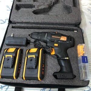 21V Cordless Drill with 2 Batteries & Charger,3/8-Inch Keyless Chuck Power Drill